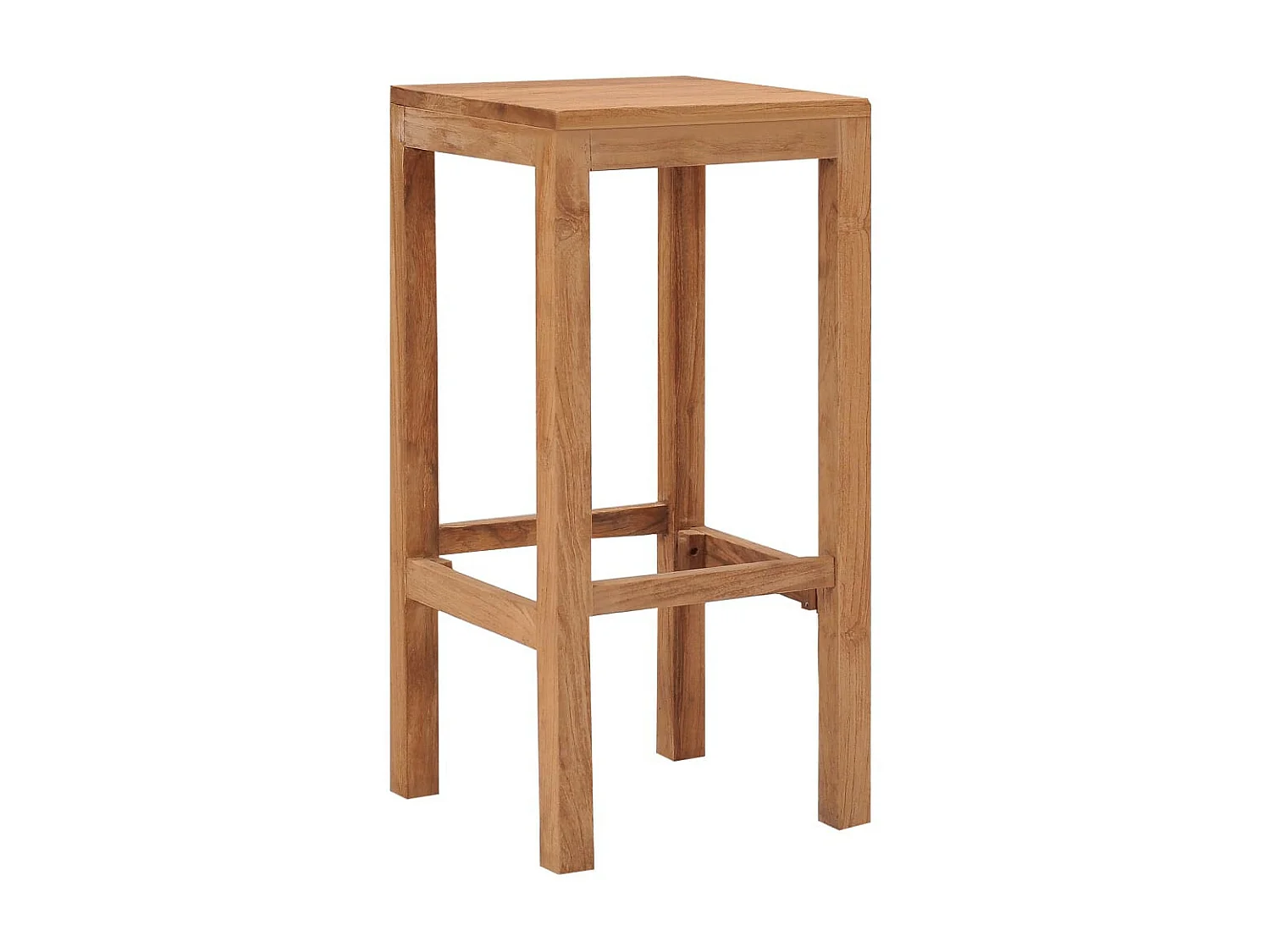 Tabouret de bar en bois de teck Rusta - Lot de 2