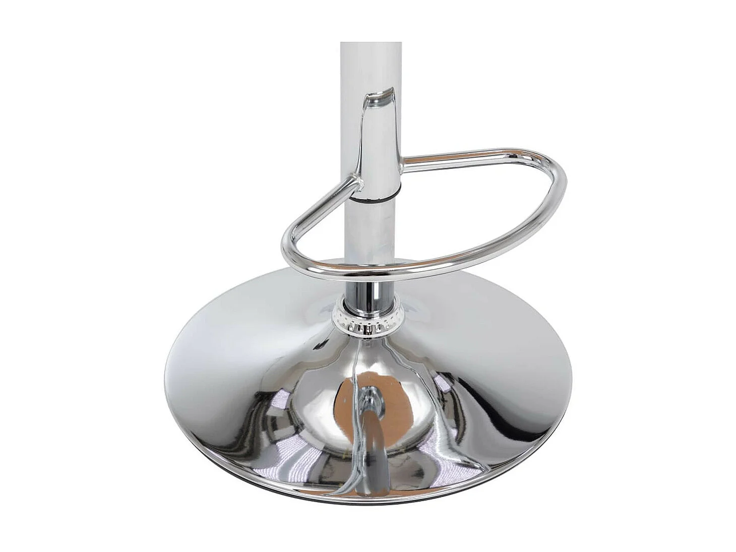 Tabourets de bar 2 pcs Crème Bois courbé et similicuir 3