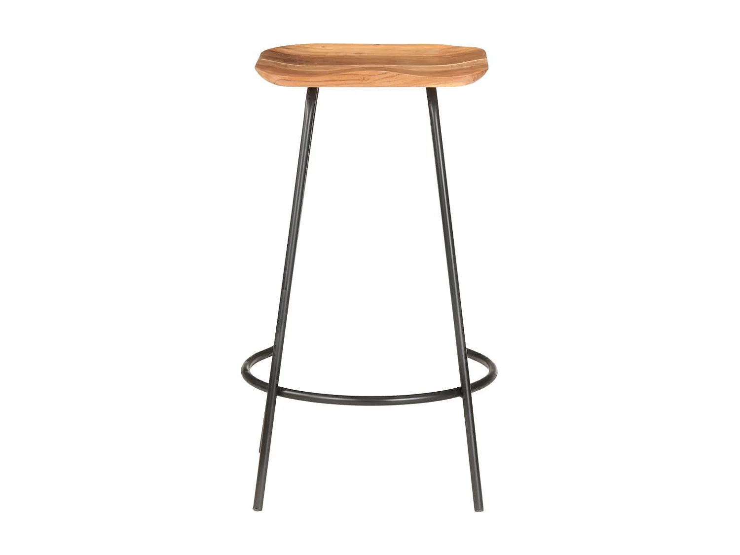 Tabourets de bar 2 pcs Bois d'acacia solide