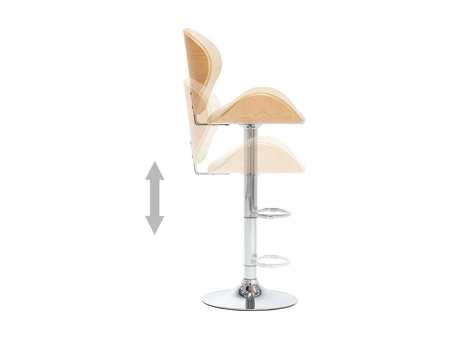 Chaise de bar Crème Similicuir