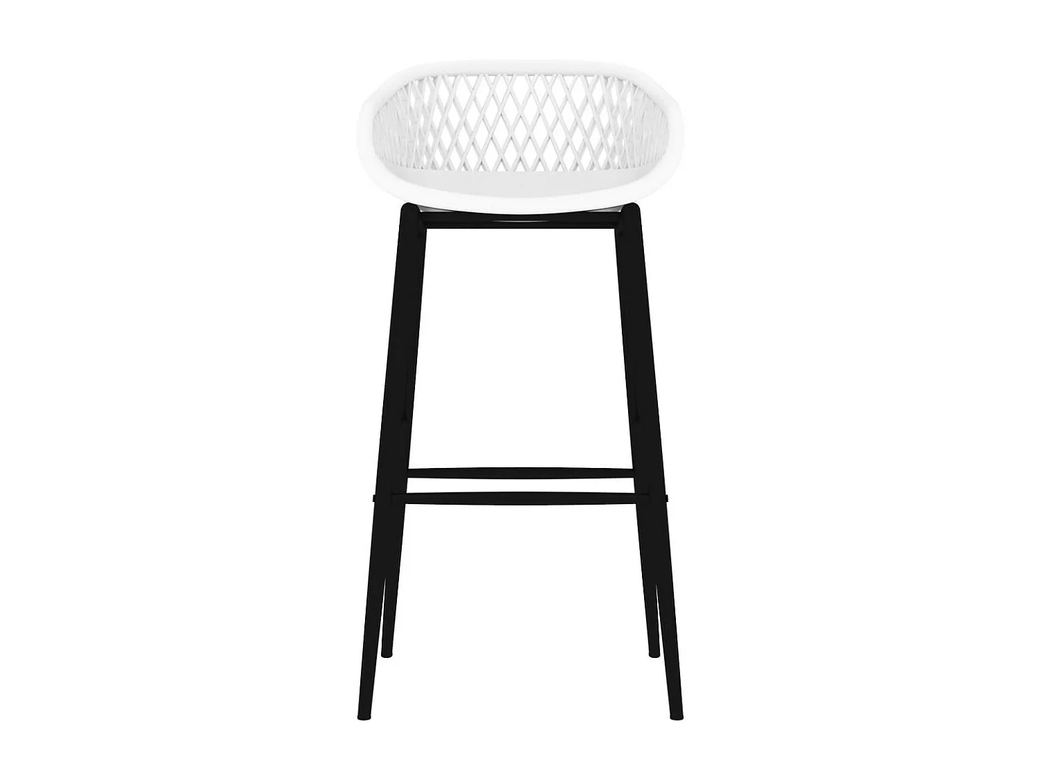 Chaises de bar 2 pcs Blanc 3