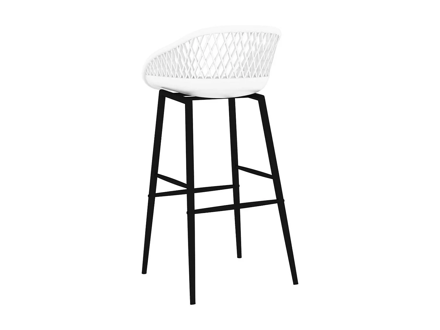 Chaises de bar 2 pcs Blanc 3