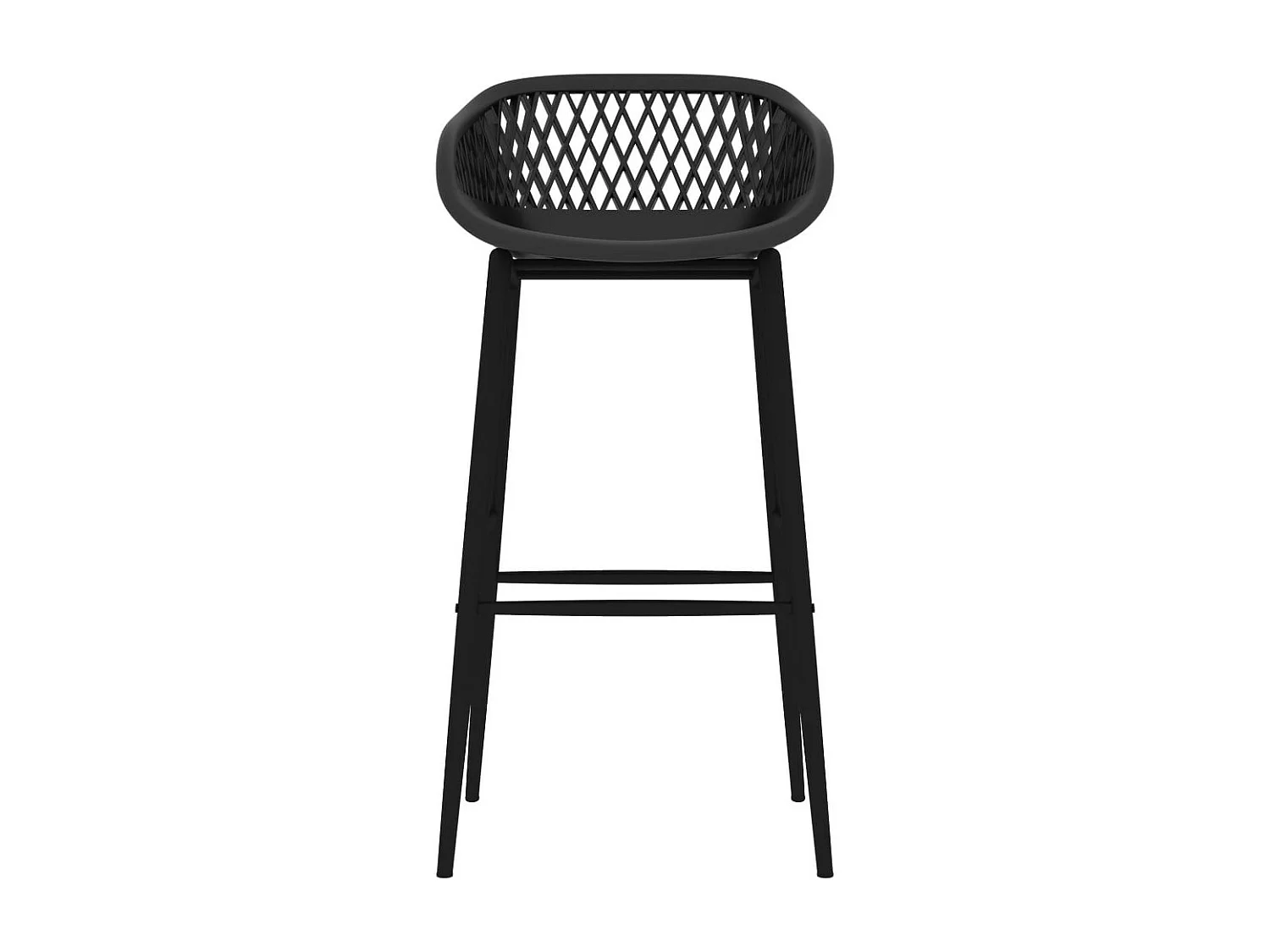 Chaises de bar 2 pcs Noir 2