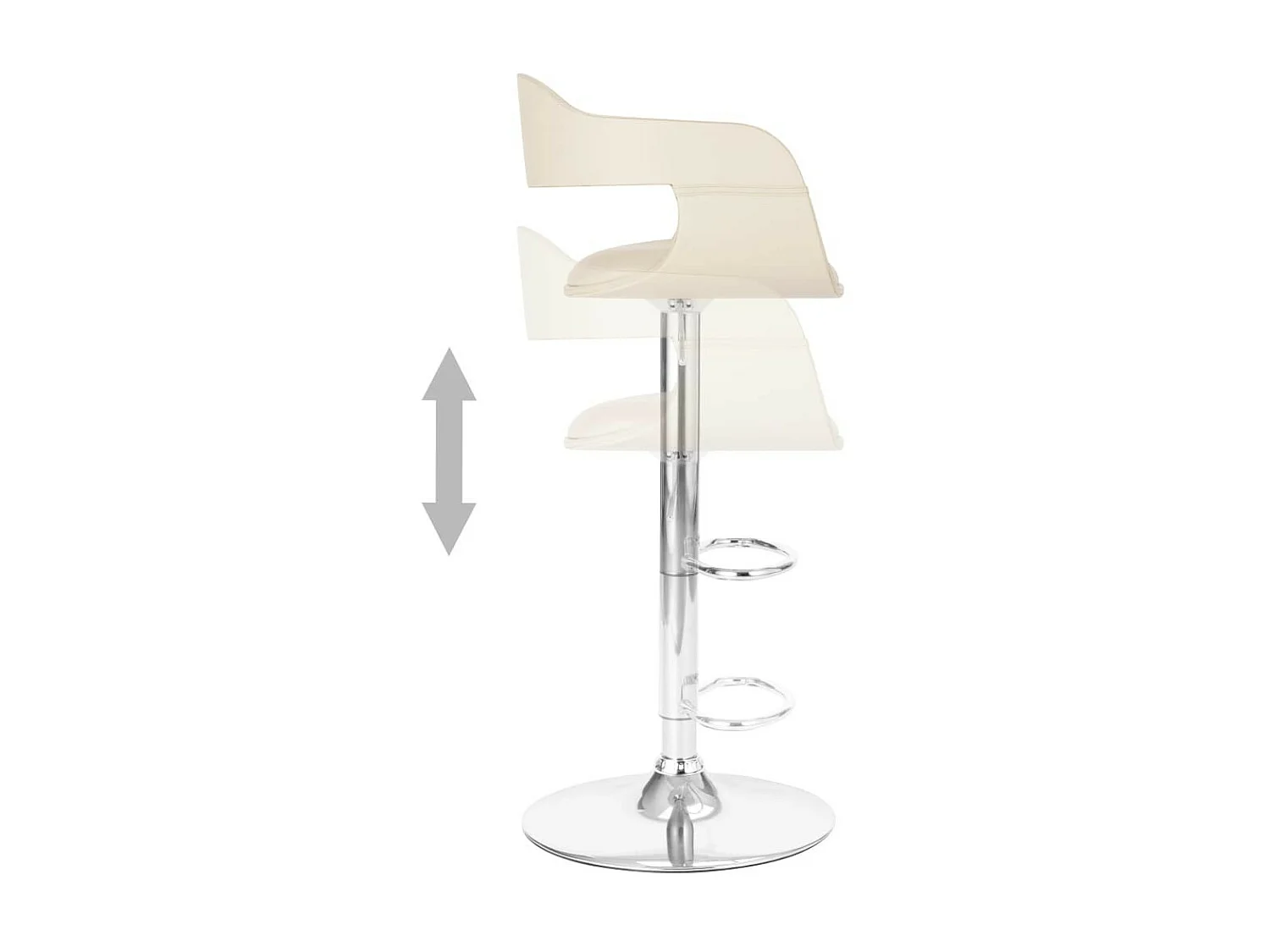 Chaise de bar Blanc Similicuir 3