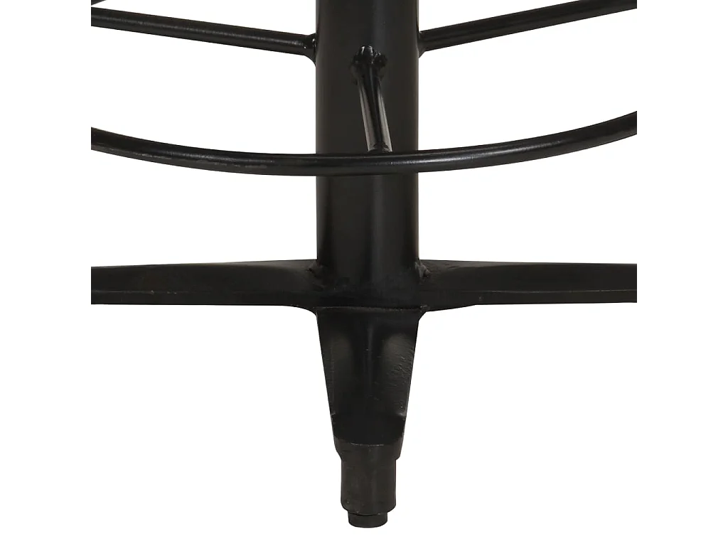 Tabouret industriel bois de manguier clair et acier noir Kizzo 52 - Lot de 2