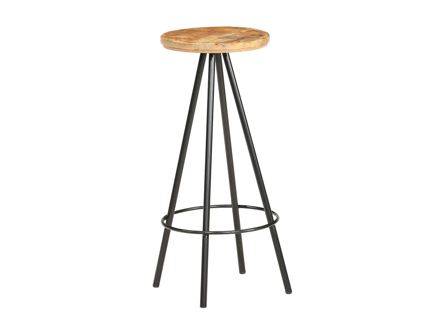 Tabourets de bar 2 pcs Bois de manguier brut
