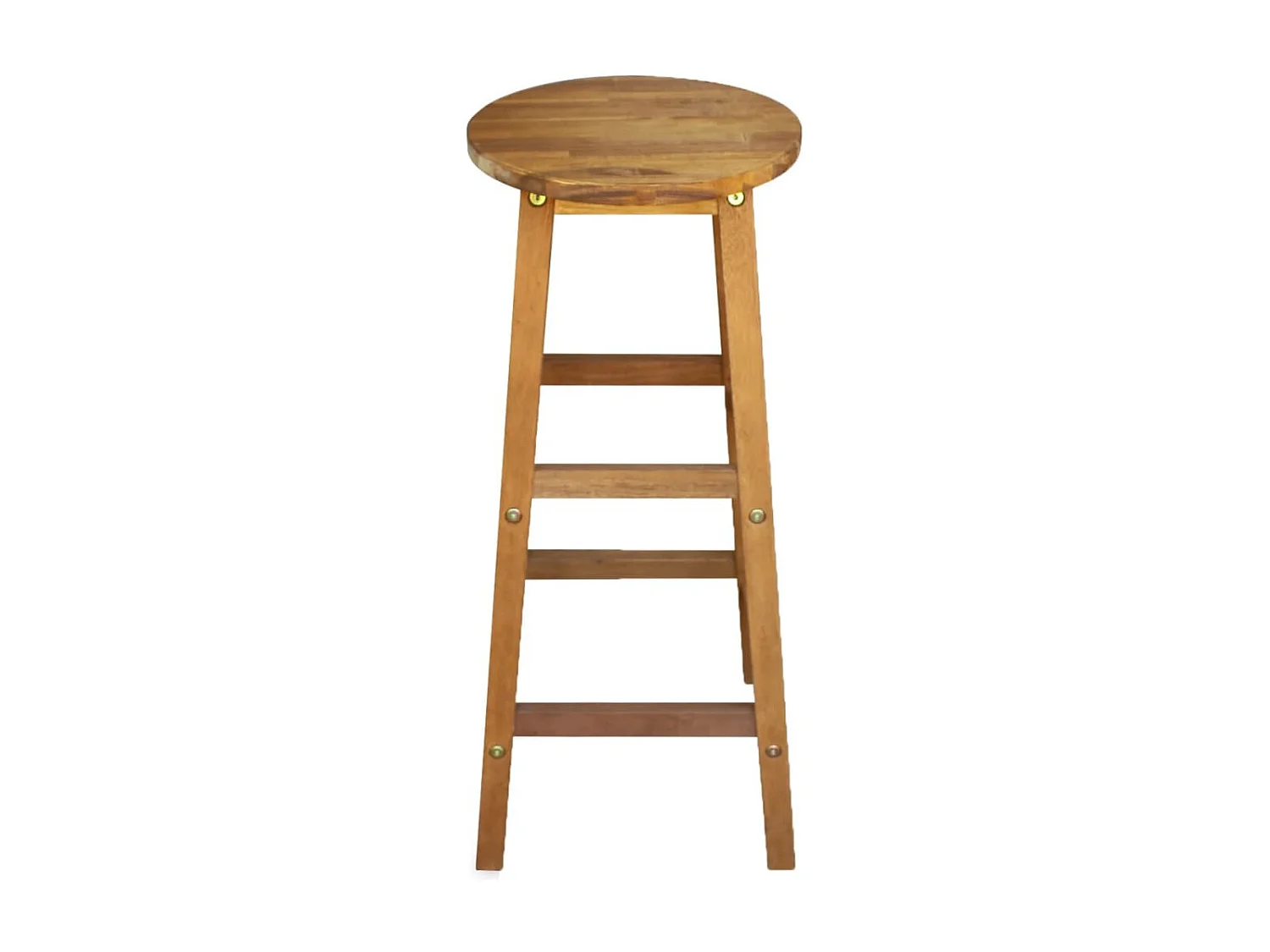 Tabouret de bar acacia massif clair Oli - Lot de 2