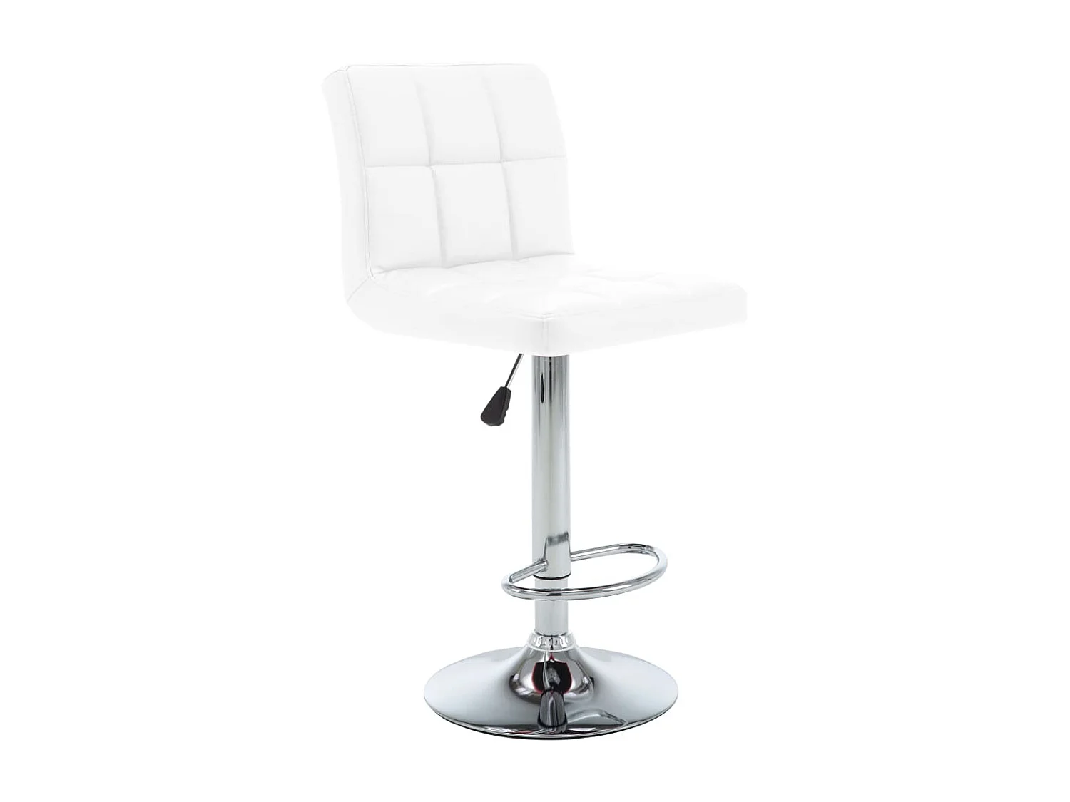 Tabourets de bar 2 pcs Blanc Similicuir 14