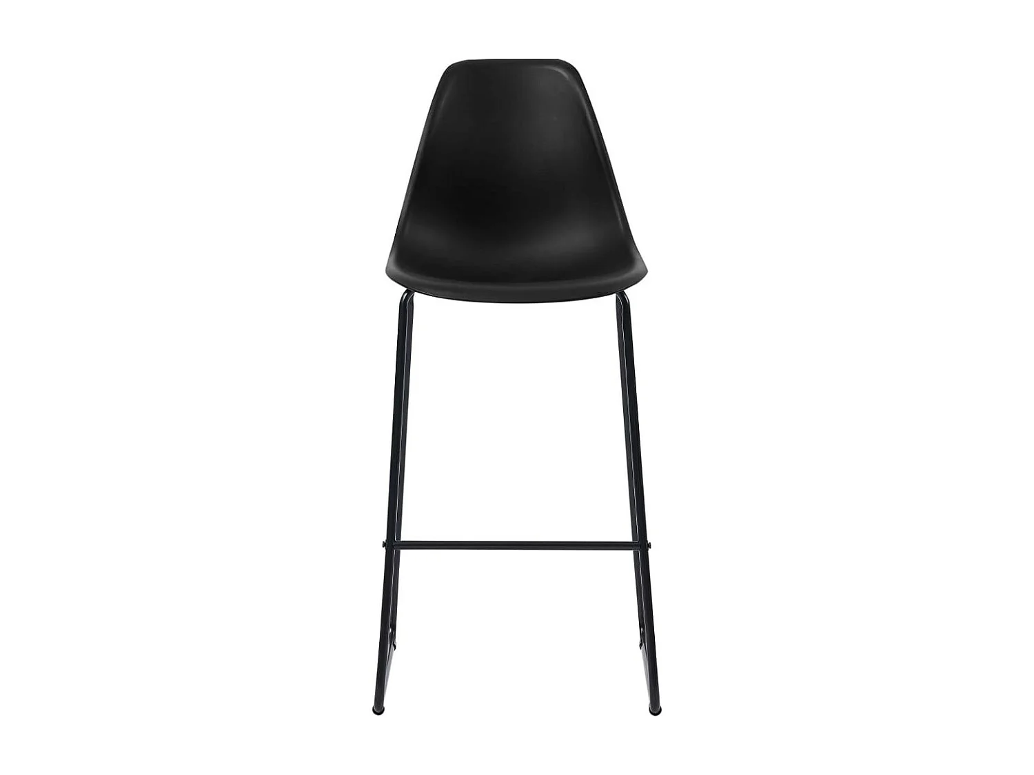 Chaises haute de bar noir Skoza - Lot de 4