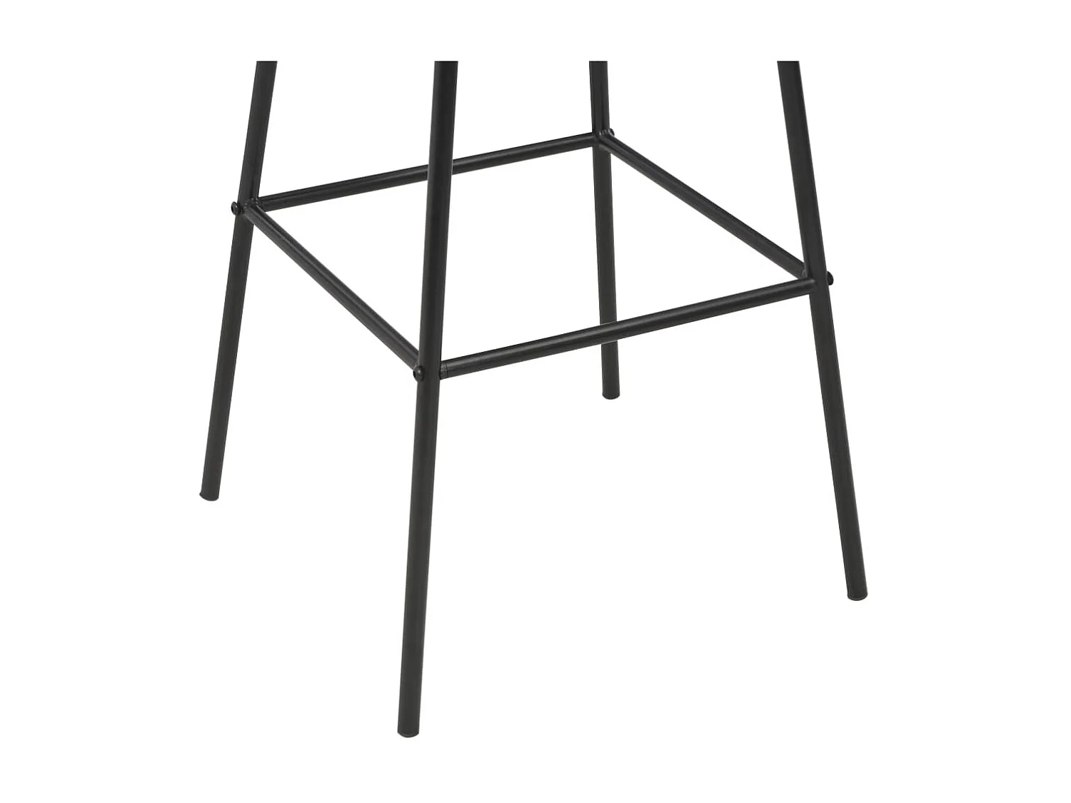Tabourets de bar 6 pcs Noir Pinède solide et acier