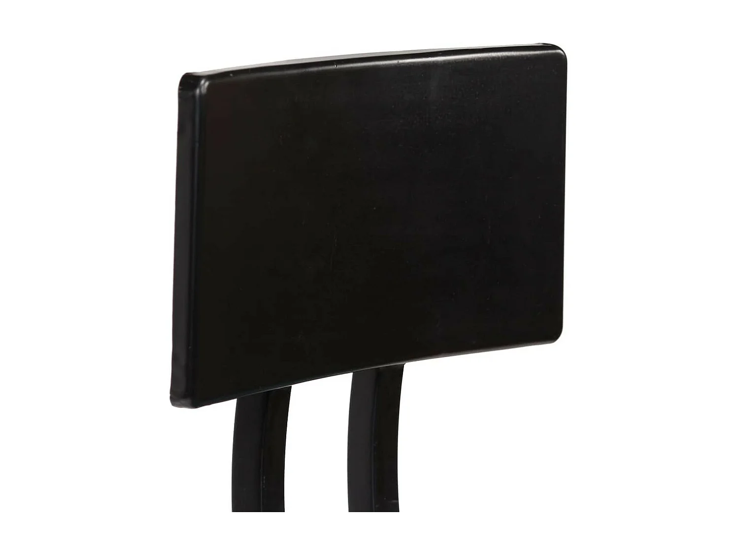 Chaise de bar bois massif foncé et métal noir Iar - Lot de 4