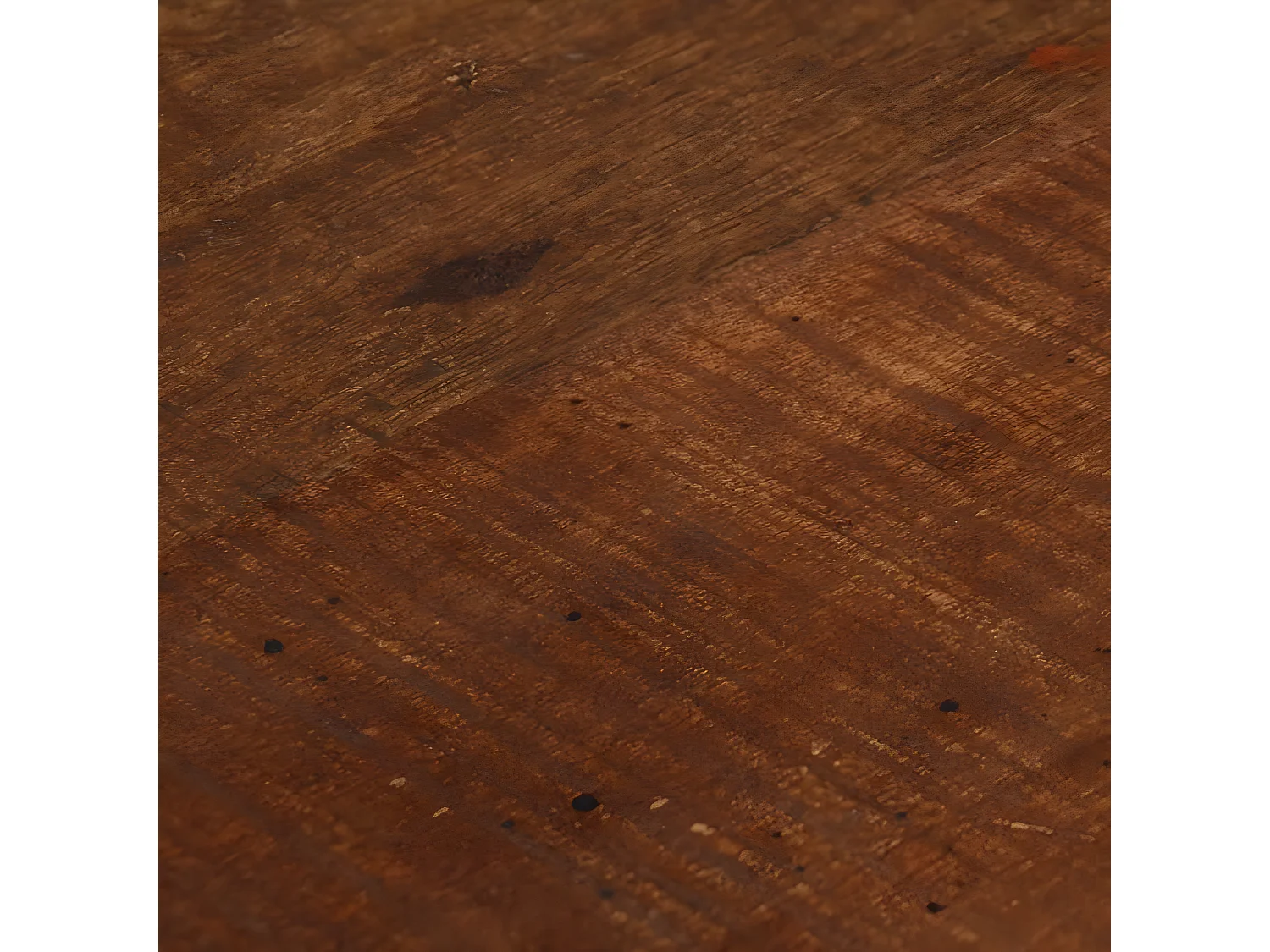 Chaise de bar bois massif foncé et métal noir Iar - Lot de 4