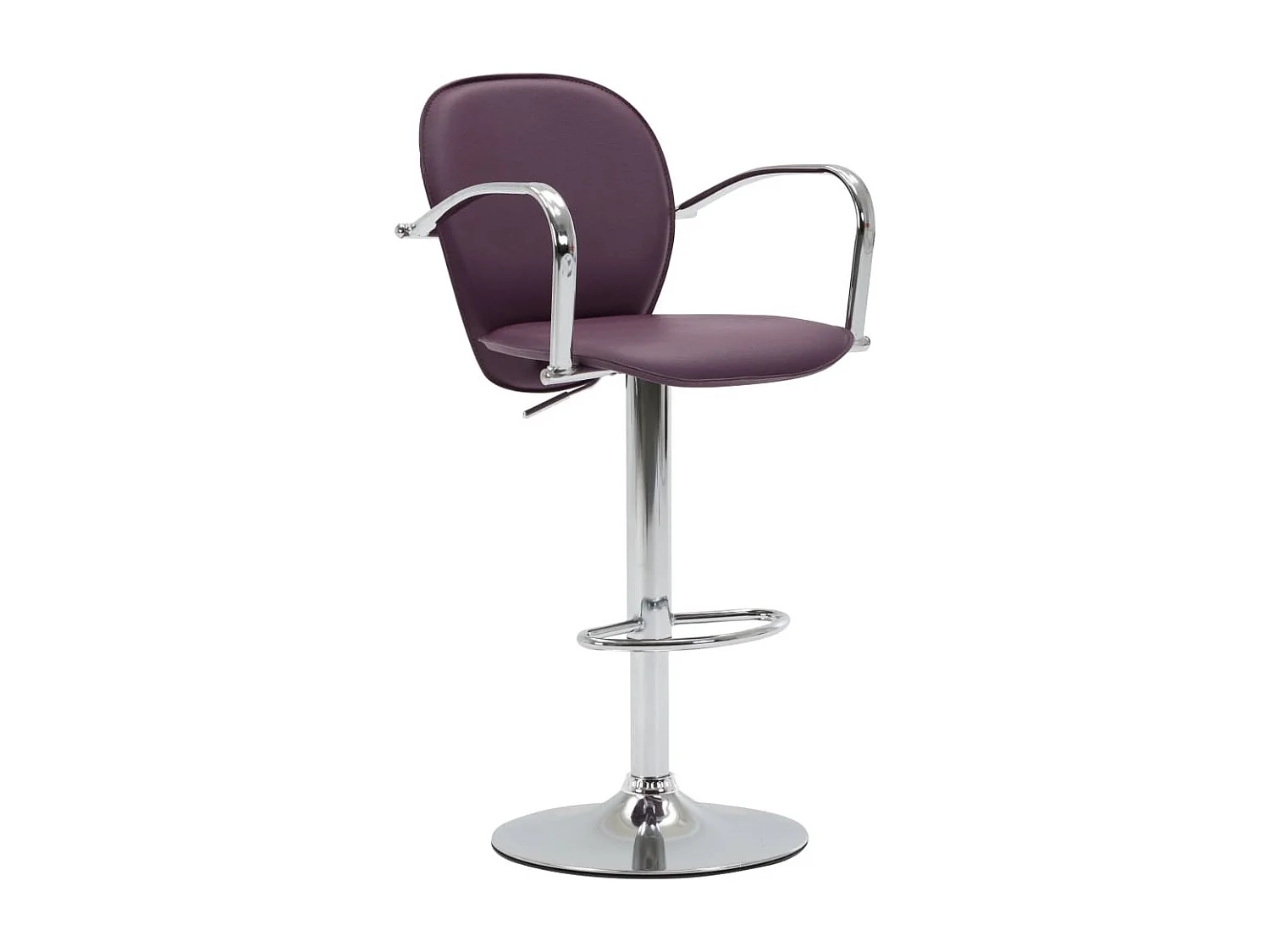 Tabourets de bar avec accoudoir 2 pcs Violet Similicuir
