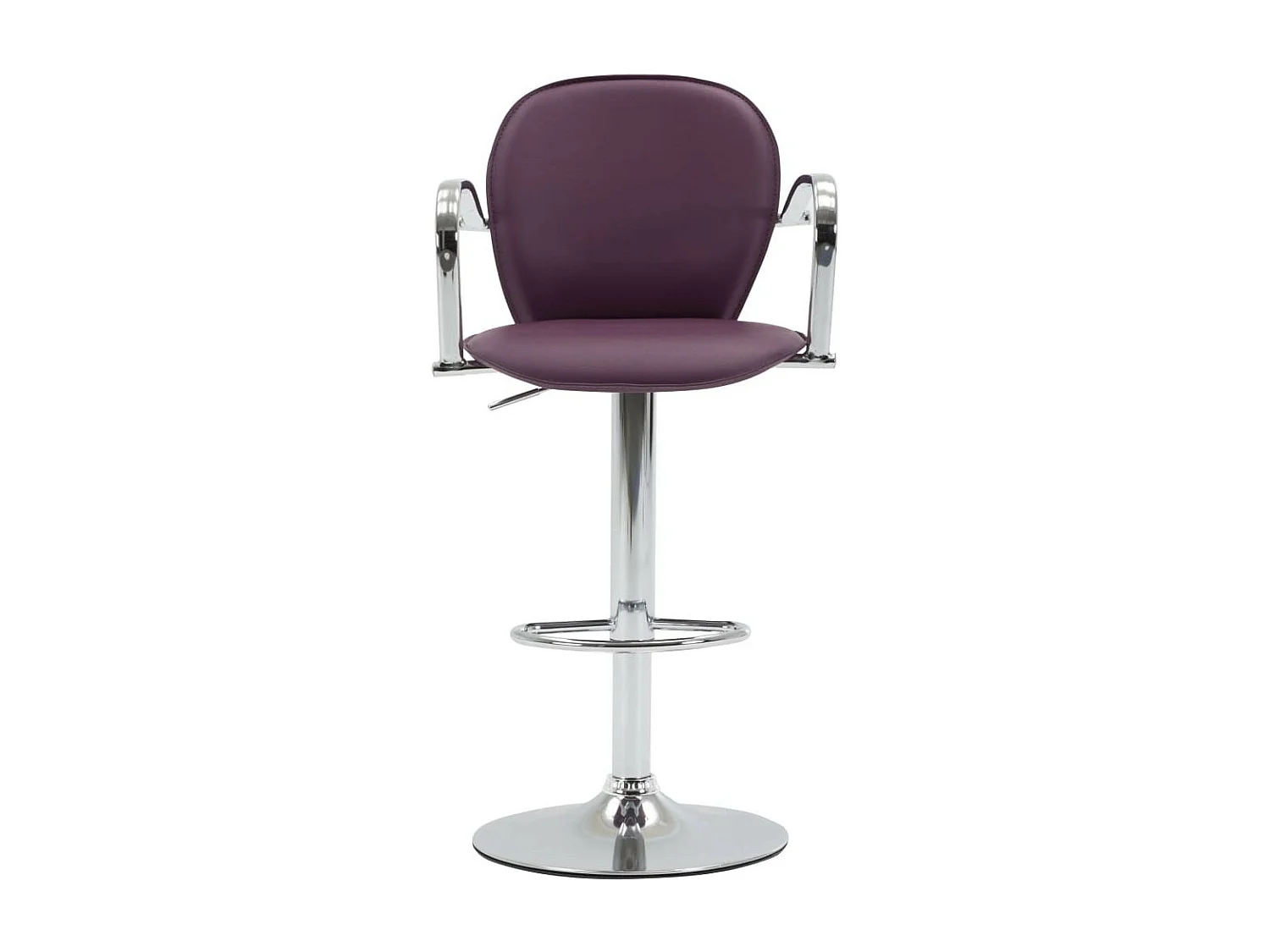 Tabourets de bar avec accoudoir 2 pcs Violet Similicuir
