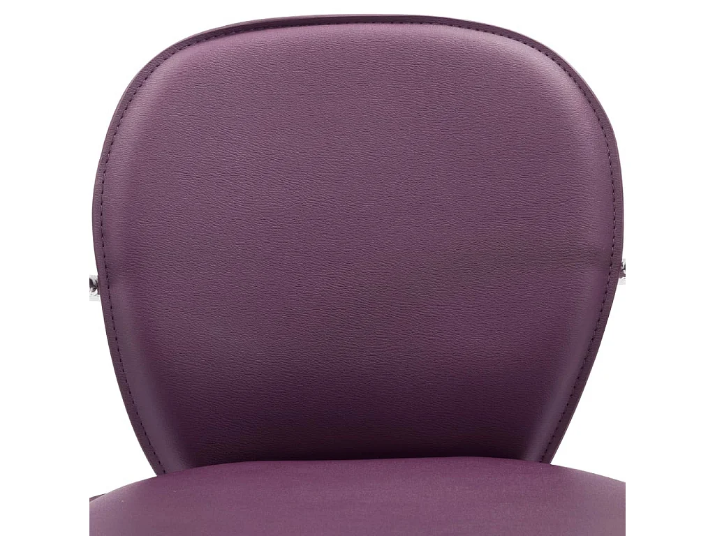 Tabourets de bar avec accoudoir 2 pcs Violet Similicuir