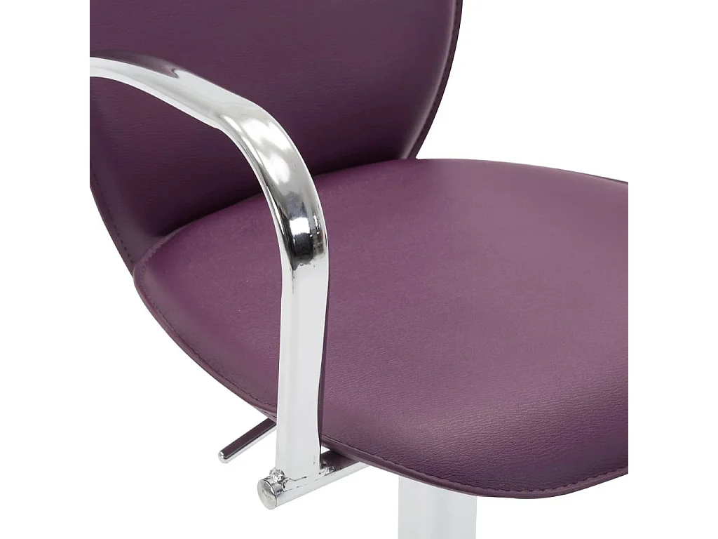 Tabourets de bar avec accoudoir 2 pcs Violet Similicuir