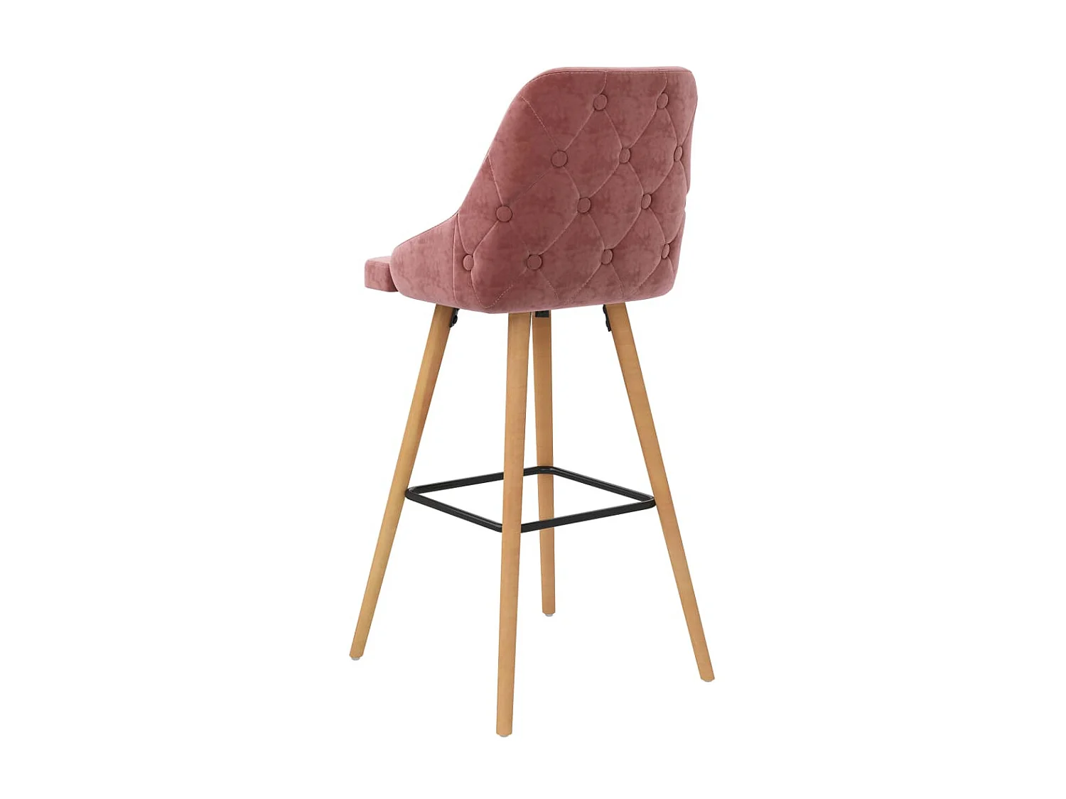 Tabourets de bar 2 pcs Rose Velours Lounga
