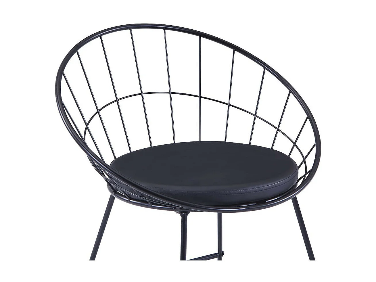 Chaises de bar 2 pcs Noir Similicuir