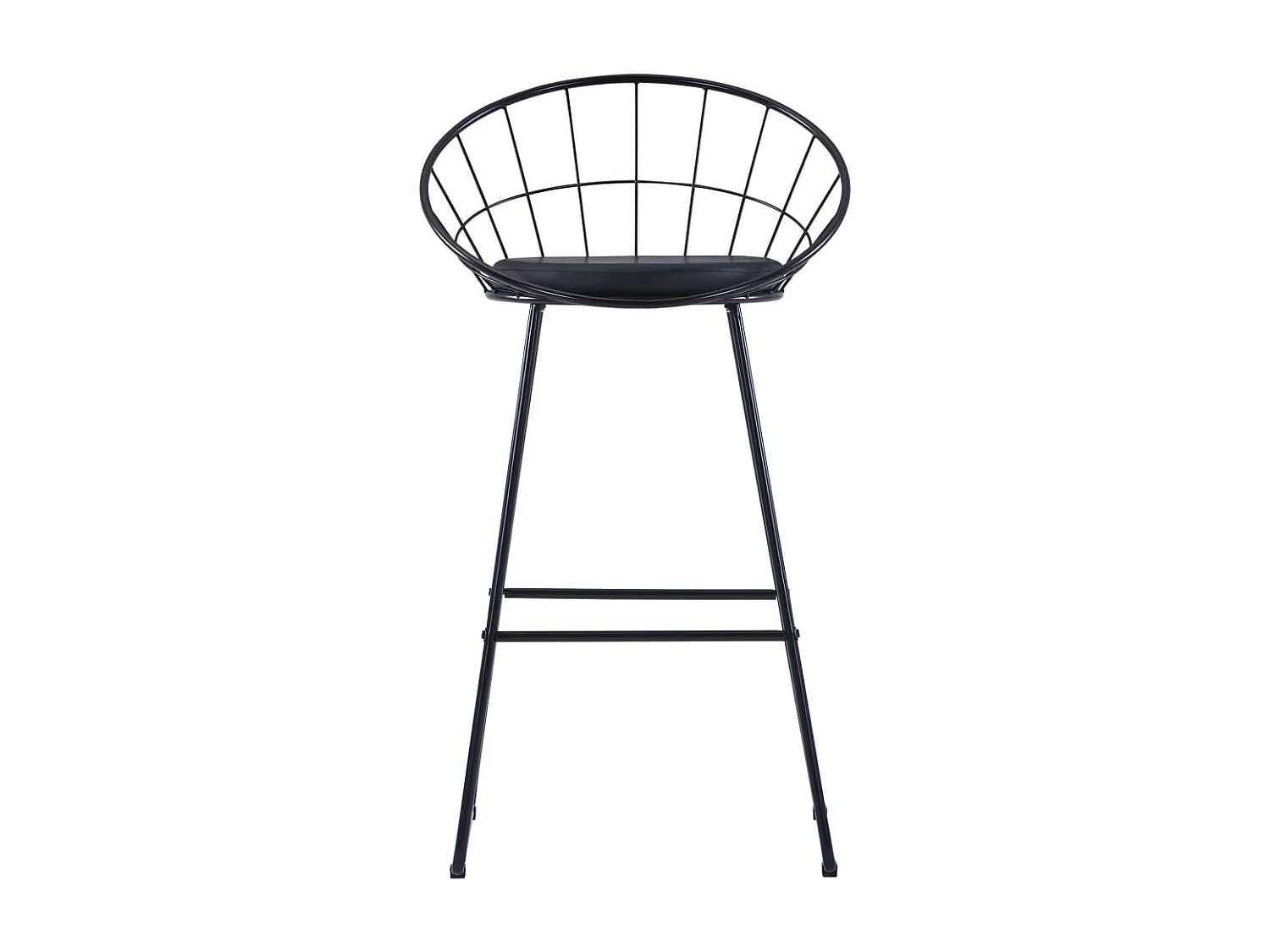 Chaises de bar 2 pcs Noir Similicuir