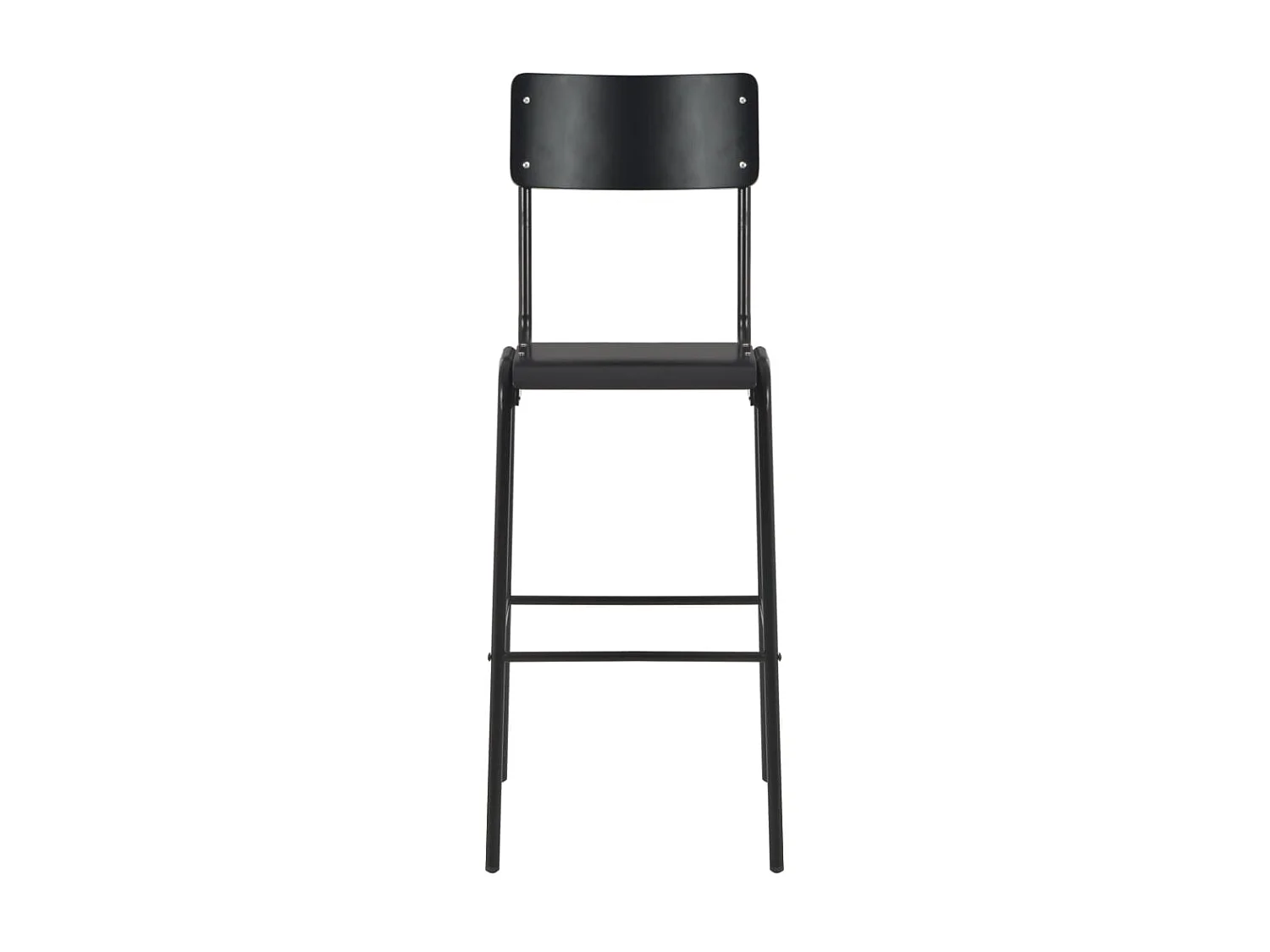 Barstoelen 4 st massief multiplex staal zwart