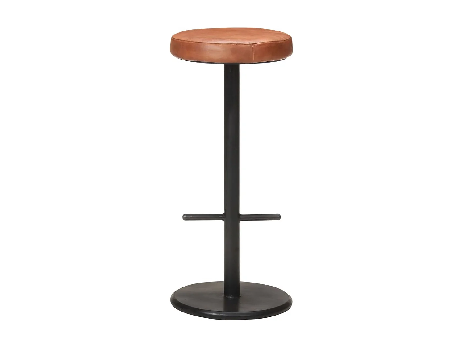 Tabourets de bar 2 pcs Marron Cuir véritable Cygare 2