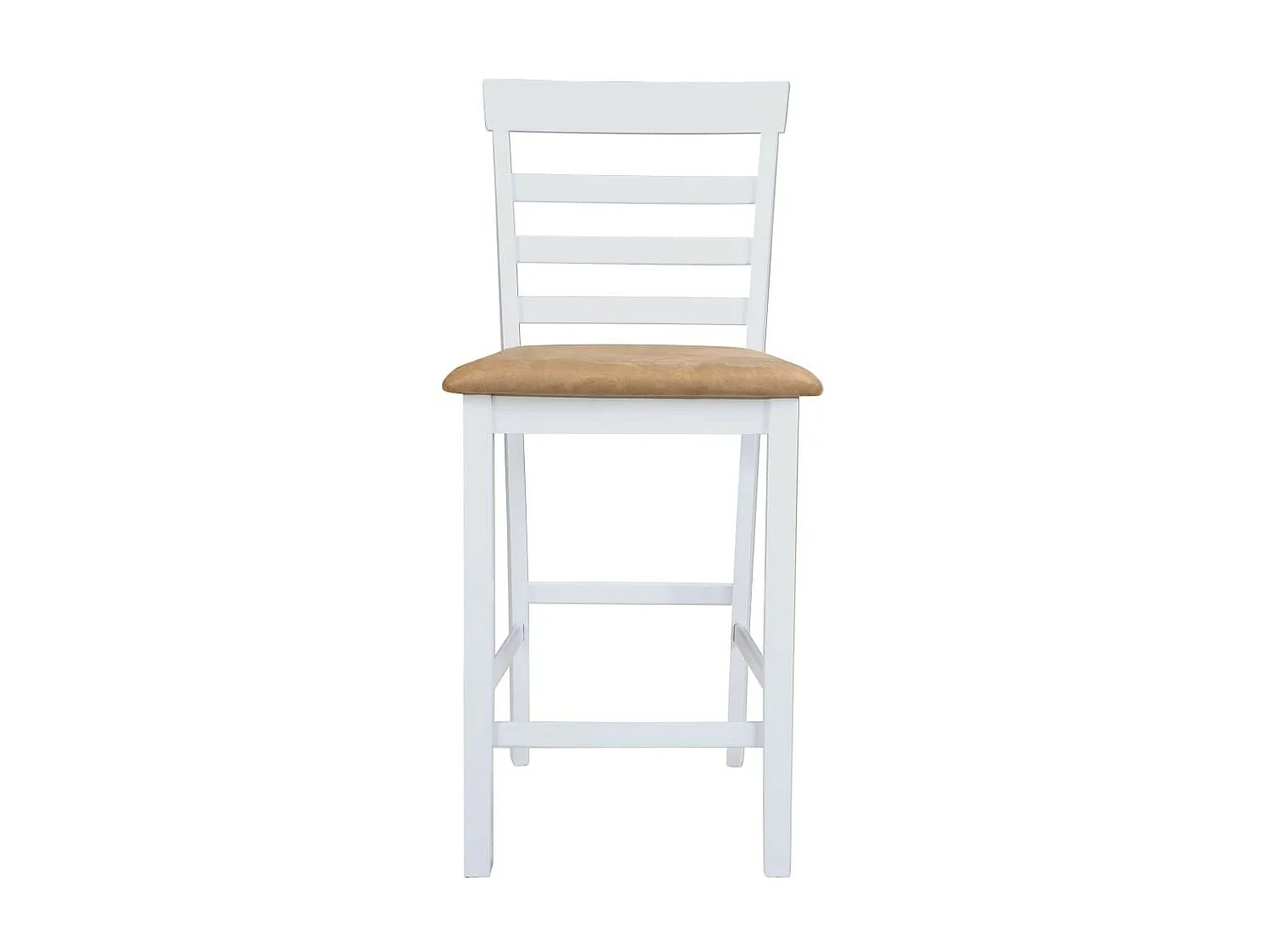 Chaises de bar 2 pcs Blanc Tissu