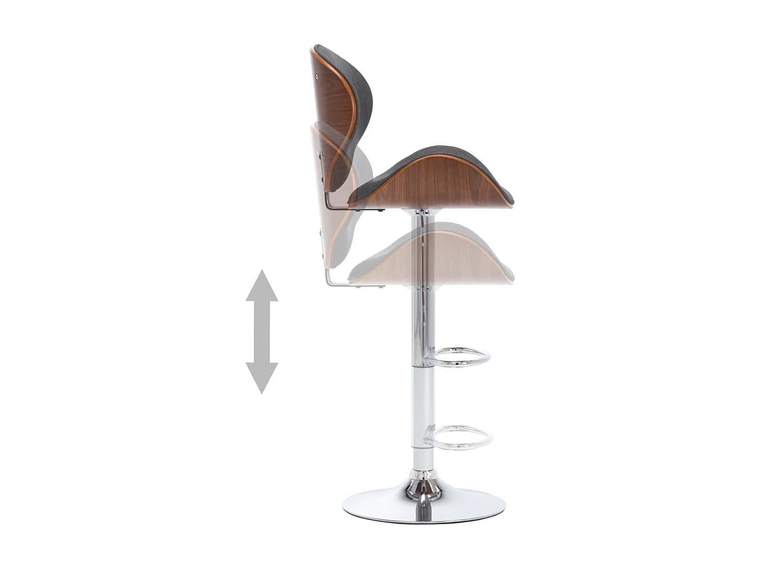 Chaise de bar Gris Tissu