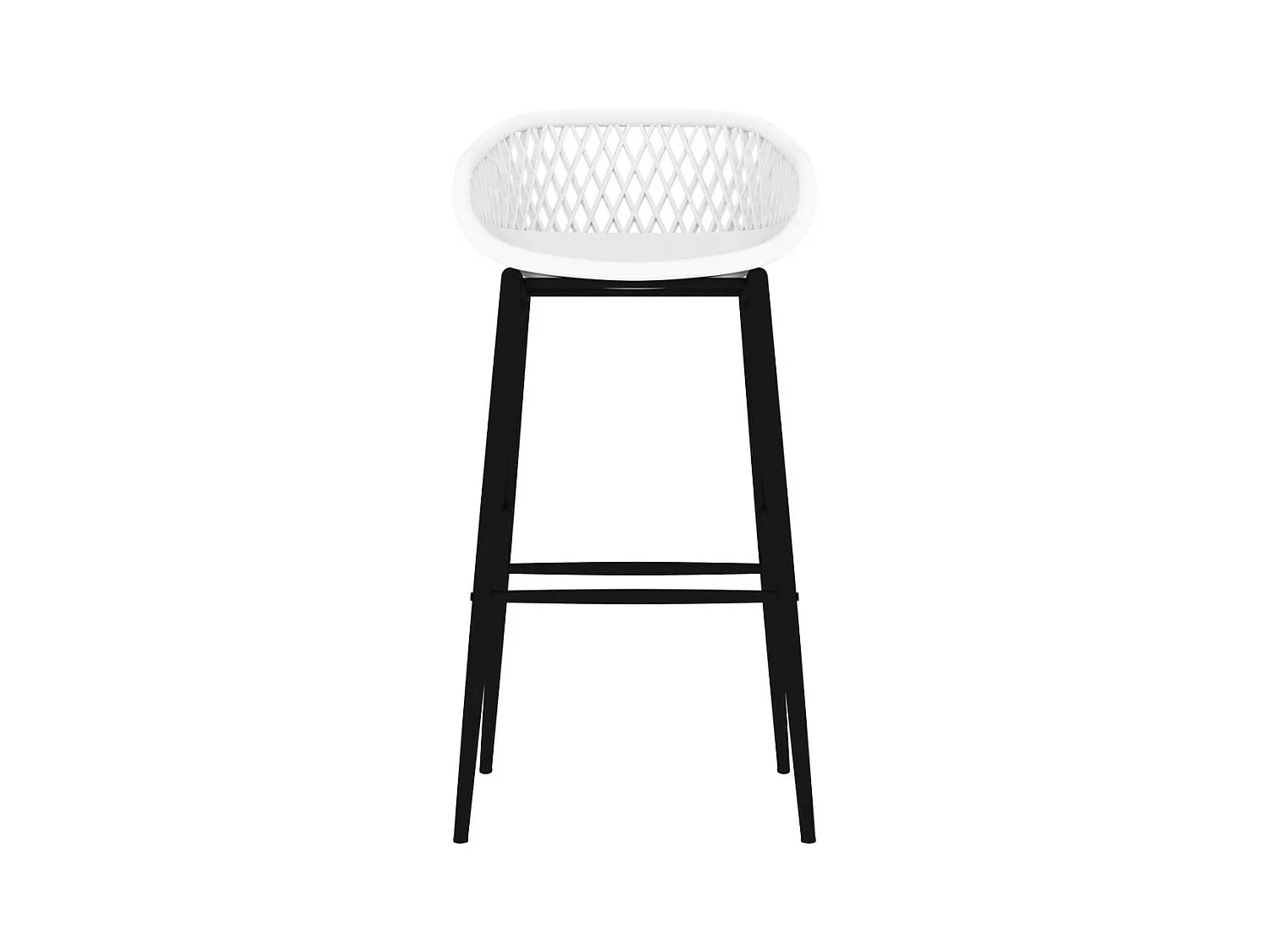 Chaises de bar 4 pcs Blanc