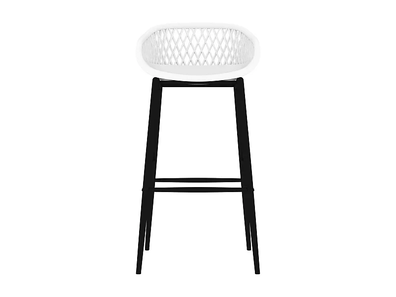 Chaises de bar 4 pcs Blanc