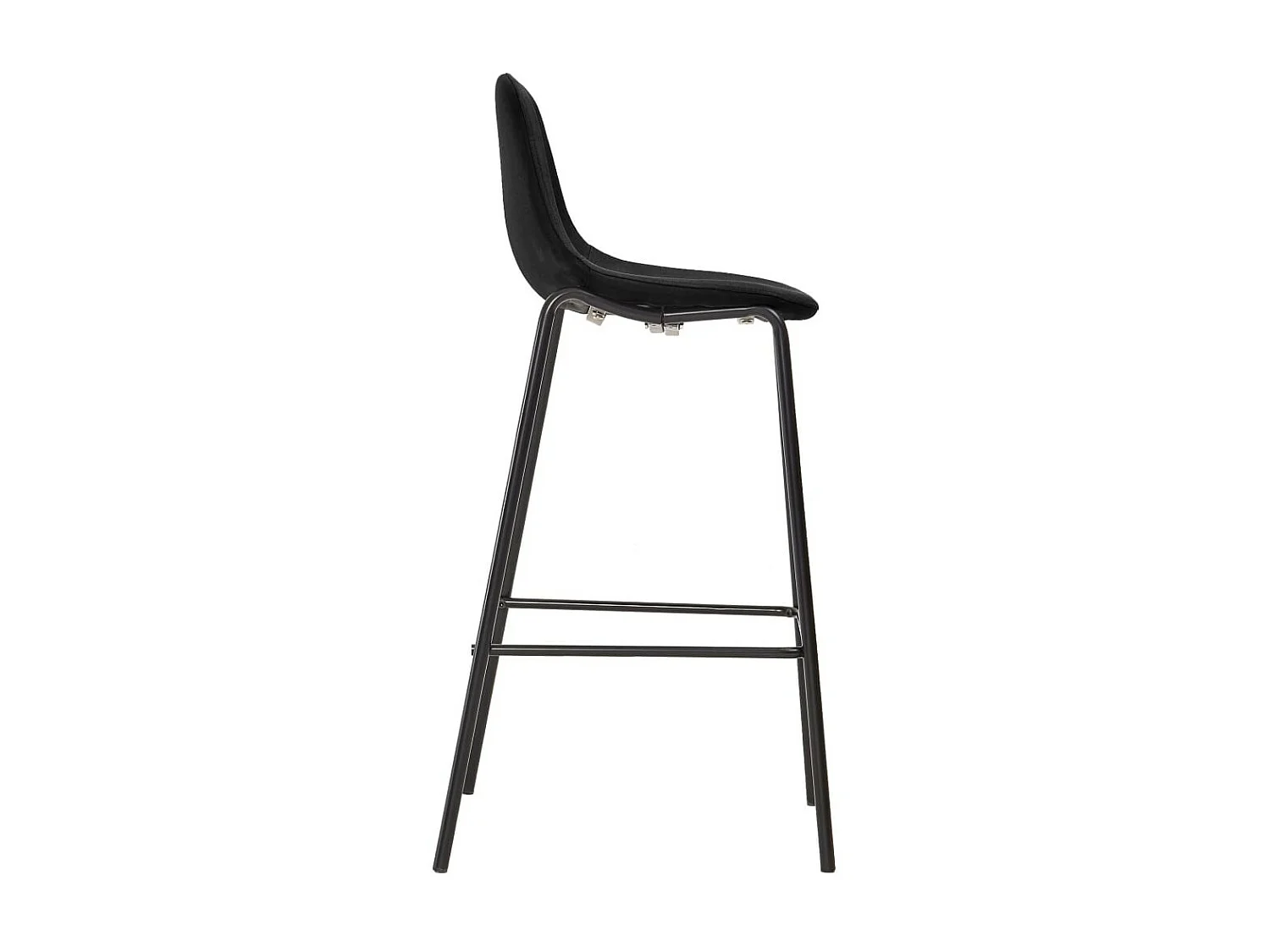 Chaises de bar 6 pcs Noir Tissu
