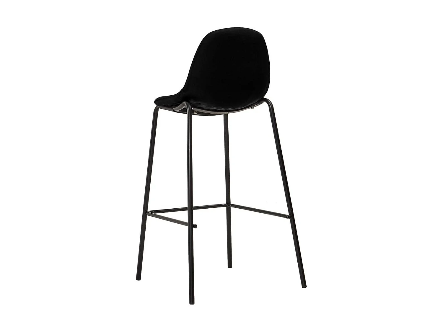 Chaises de bar 6 pcs Noir Tissu