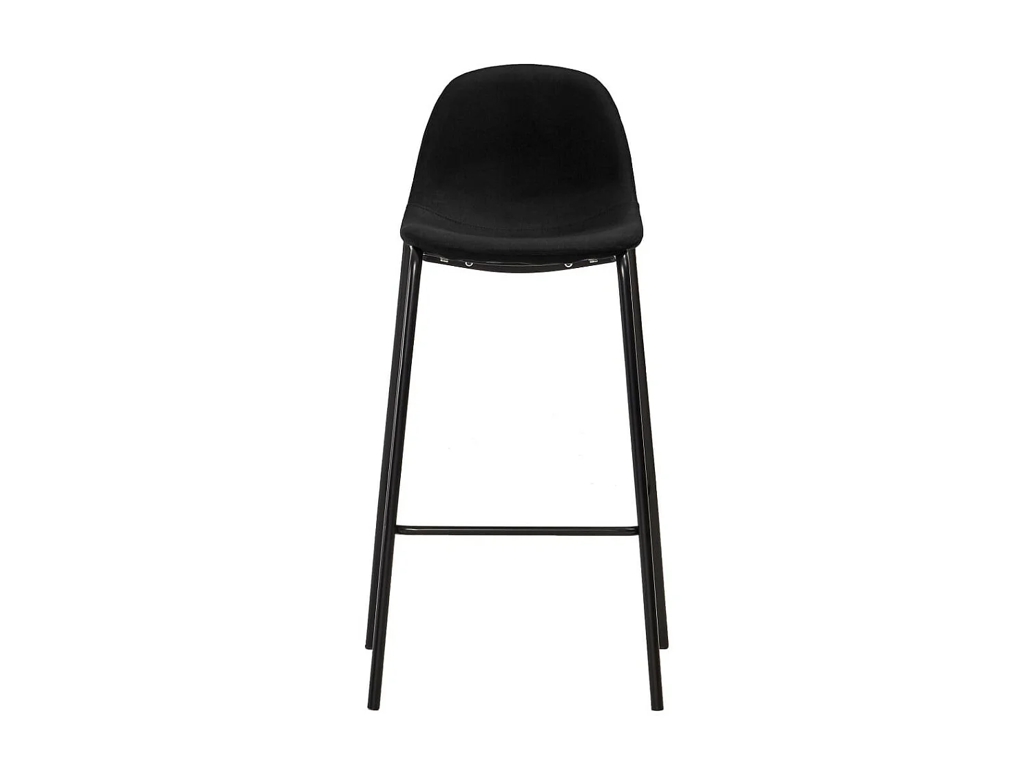 Chaises de bar 6 pcs Noir Tissu