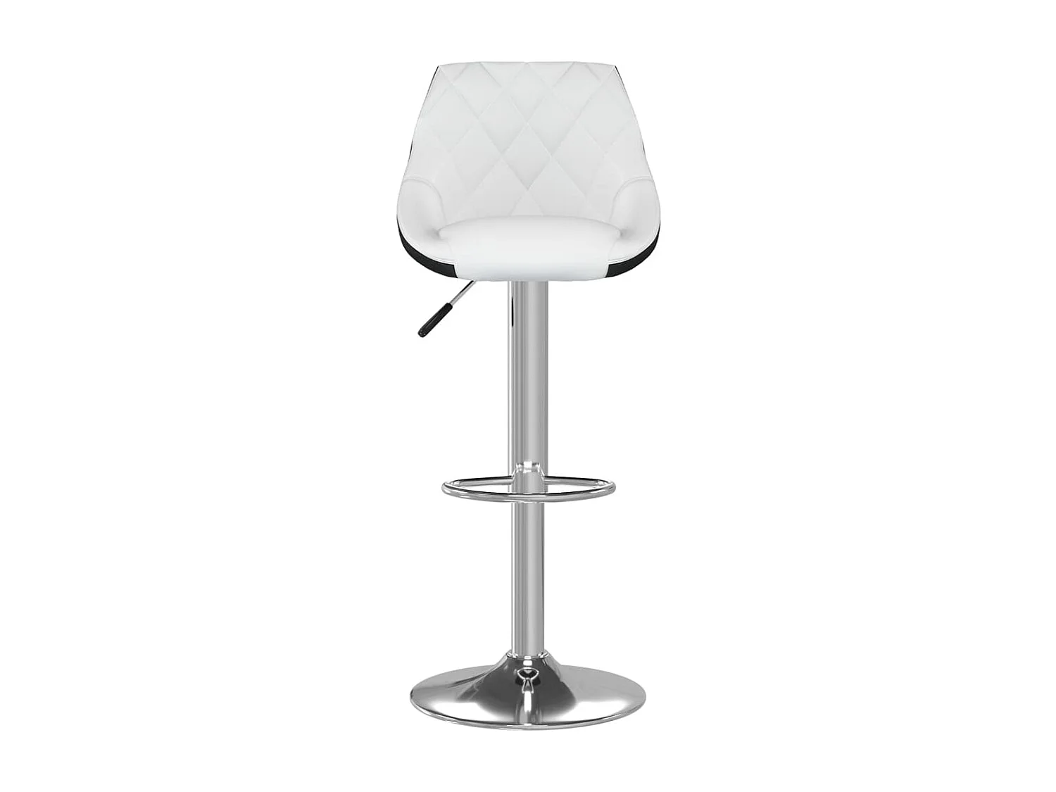 Tabourets de bar 2 pcs Blanc et noir Similicuir Sacha