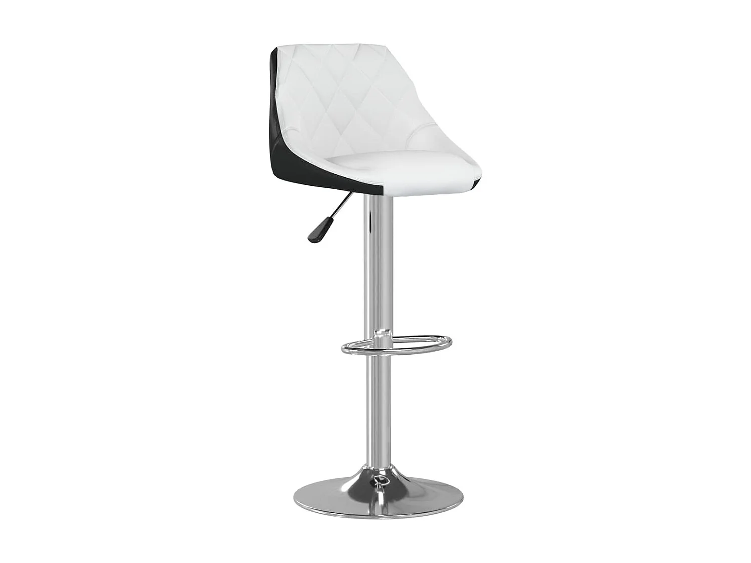Tabourets de bar 2 pcs Blanc et noir Similicuir Sacha