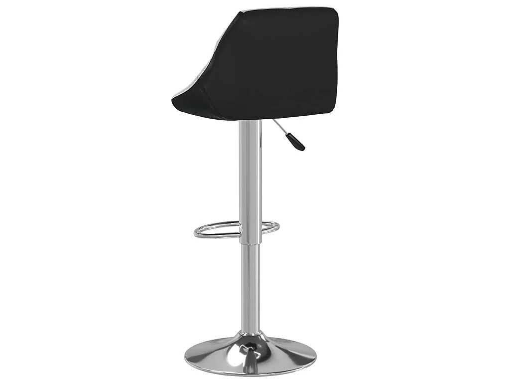 Tabourets de bar 2 pcs Blanc et noir Similicuir Sacha
