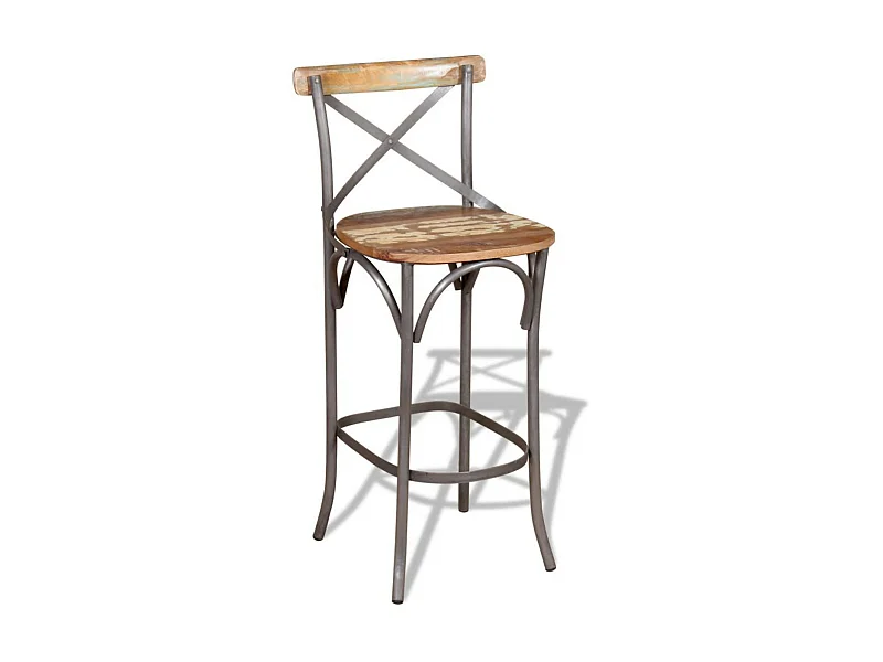 Tabouret de bar Bois de récupération massif