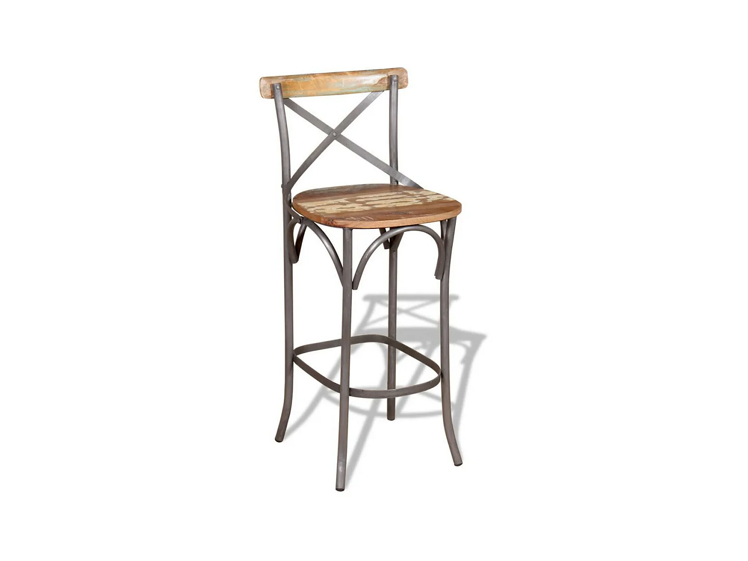 Tabouret de bar Bois de récupération massif