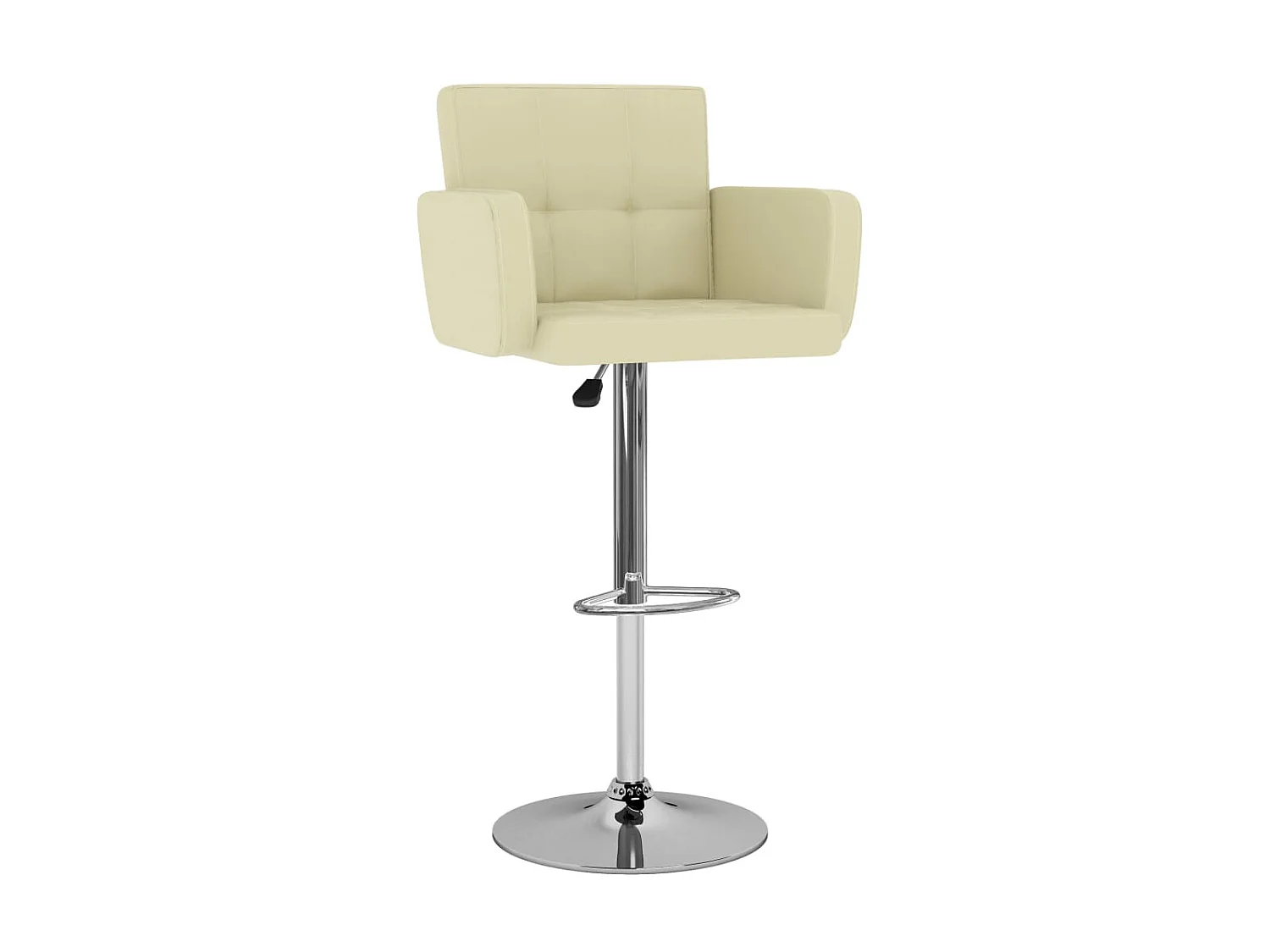 Tabourets de bar 2 pcs Crème Similicuir 13