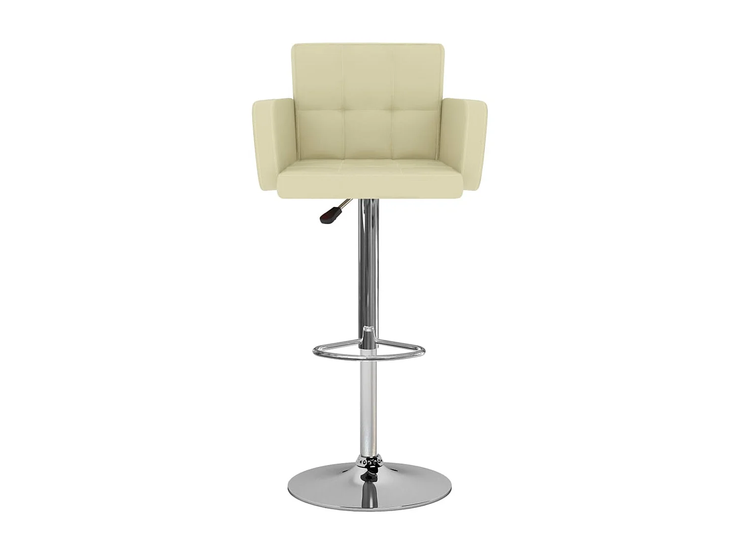 Tabourets de bar 2 pcs Crème Similicuir 13