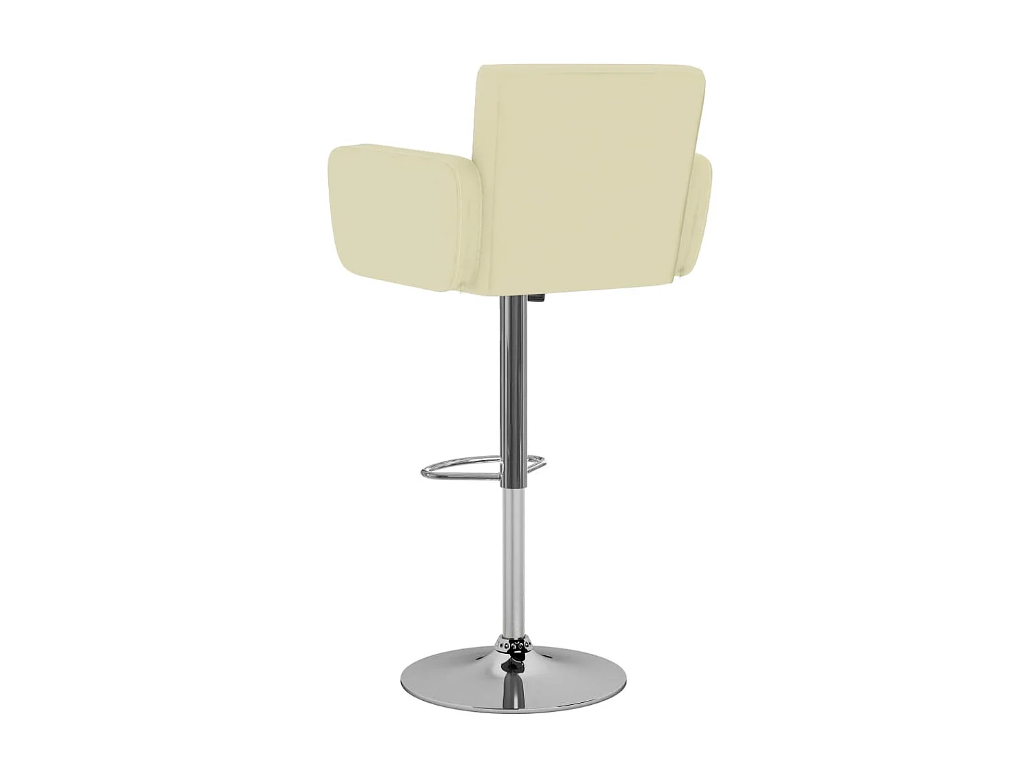 Tabourets de bar 2 pcs Crème Similicuir 13