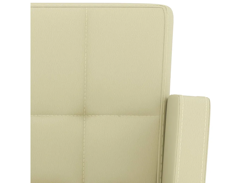 Tabourets de bar 2 pcs Crème Similicuir 13