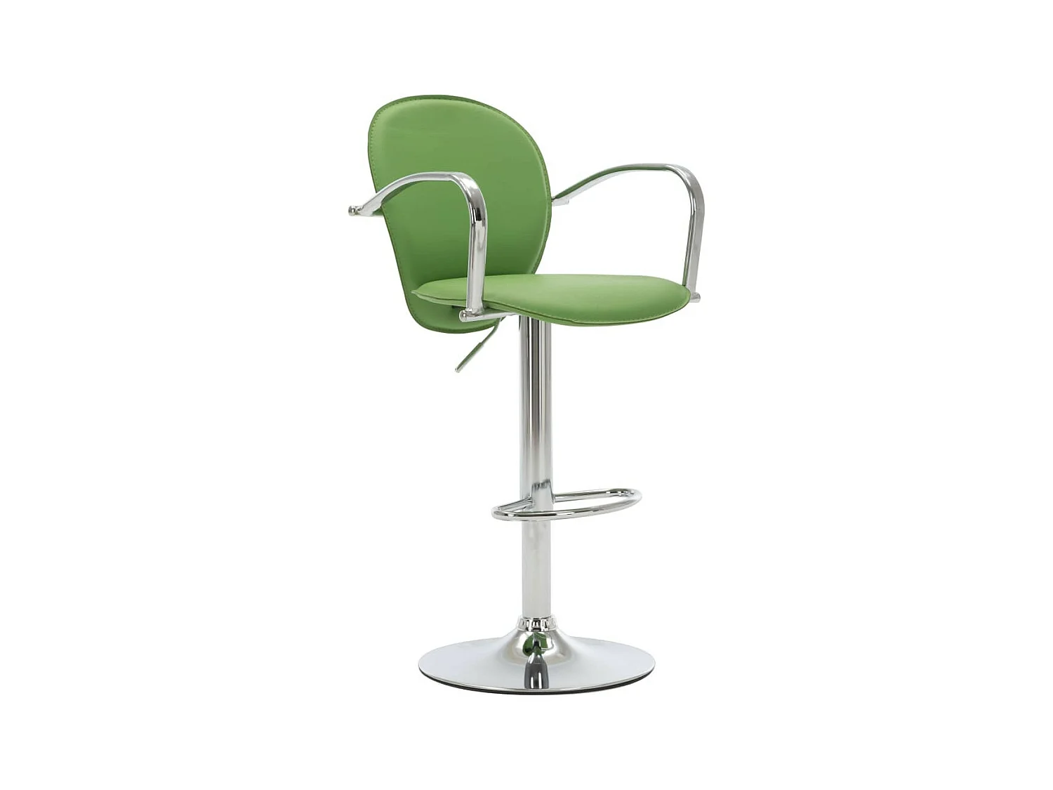 Tabourets de bar avec accoudoir 2 pcs Vert Similicuir