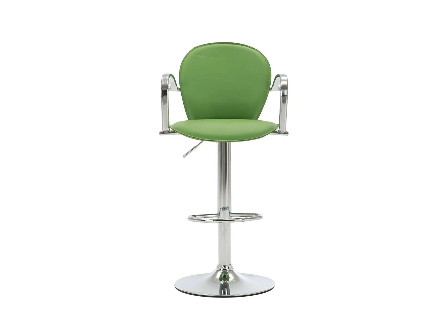 Tabourets de bar avec accoudoir 2 pcs Vert Similicuir