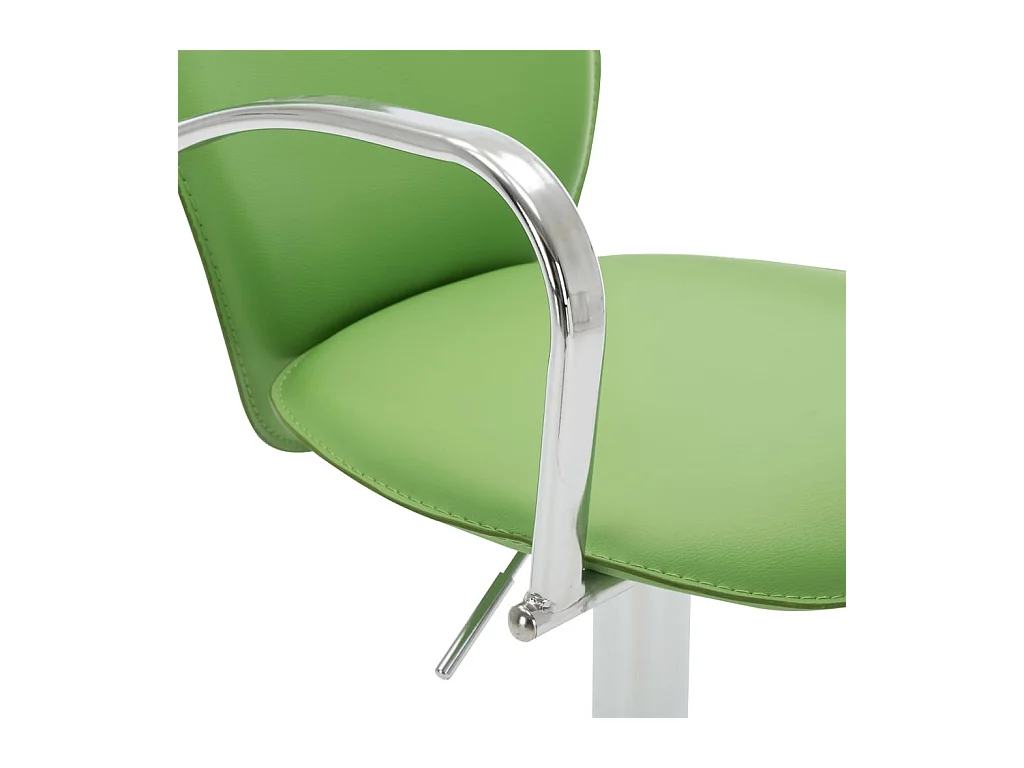 Tabourets de bar avec accoudoir 2 pcs Vert Similicuir