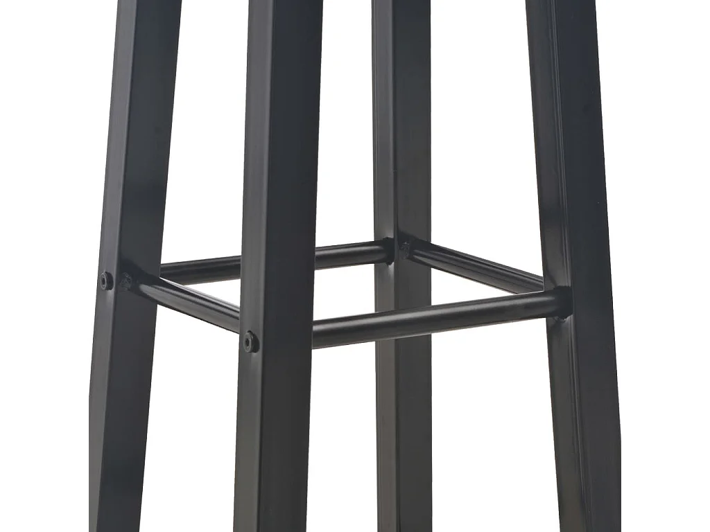 Tabourets de bar 2 pcs Noir MDF Kazo