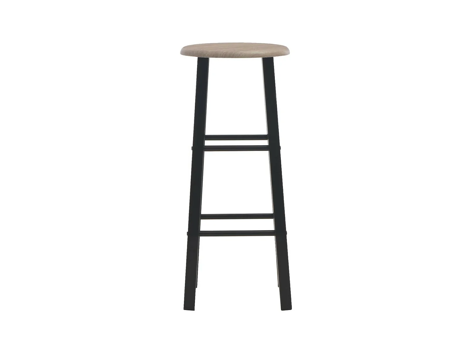 Tabourets de bar 2 pcs Noir MDF Kazo