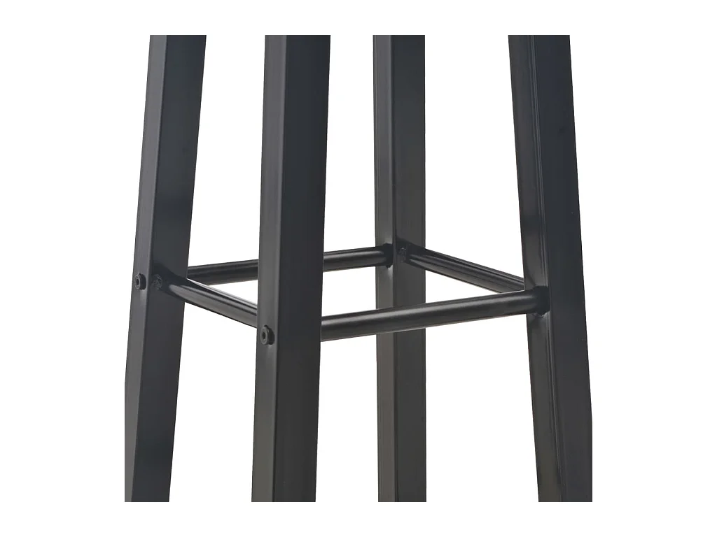 Tabourets de bar 2 pcs Noir MDF Kazo