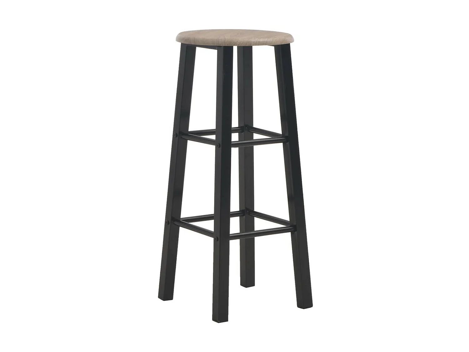 Tabourets de bar 2 pcs Noir MDF Kazo