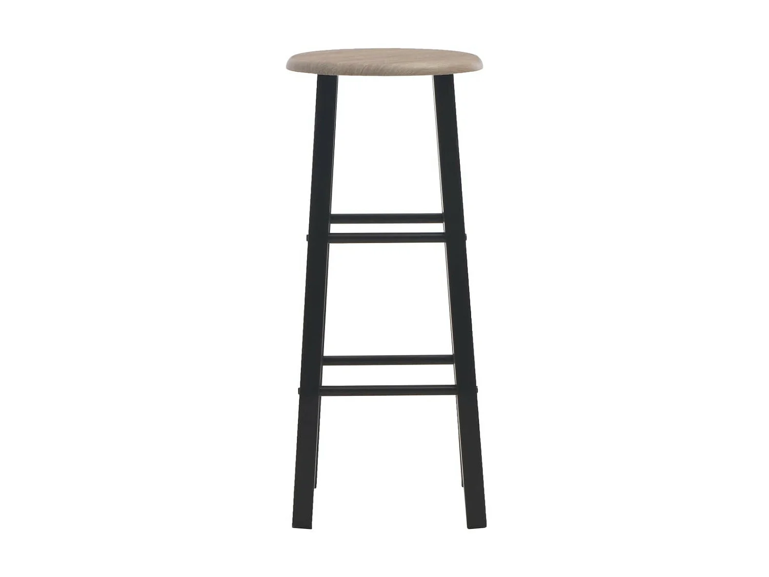 Tabourets de bar 2 pcs Noir MDF Kazo