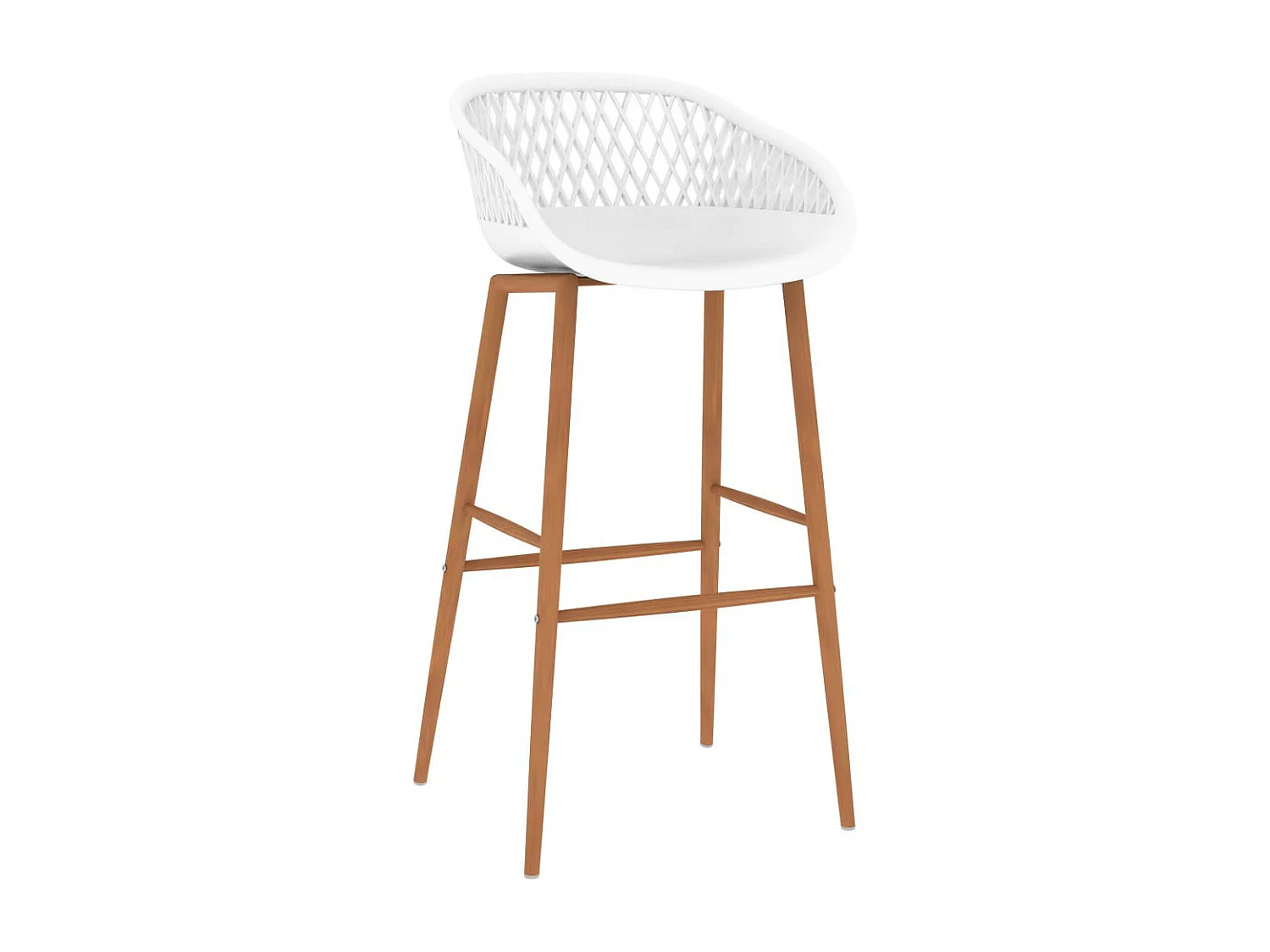 Chaises de bar 2 pcs Blanc